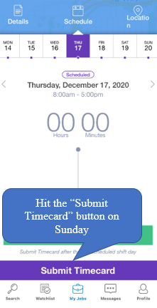 Submit timecard